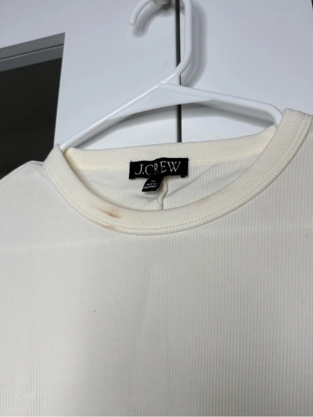 NWT J. Crew Perfect Rib Dolman-sleeve T-shirt Ivory